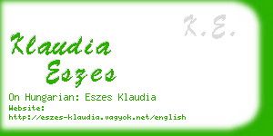 klaudia eszes business card